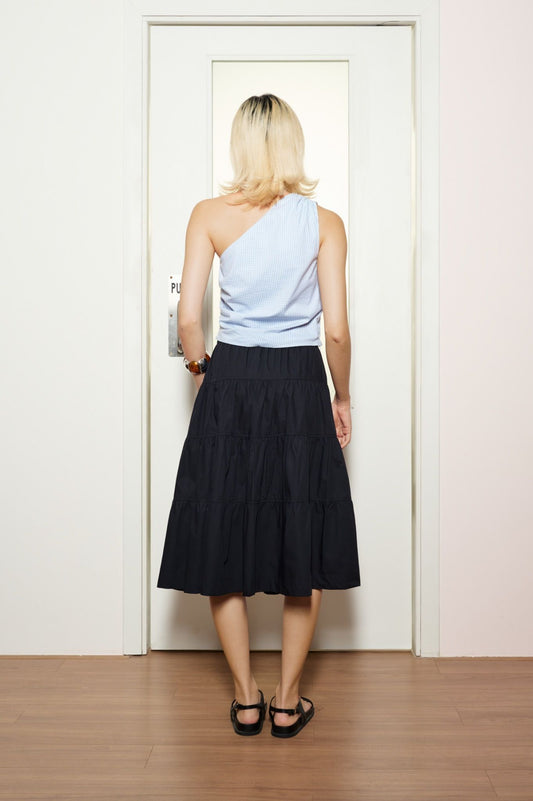 Libe Black Mid-Length Skirt (Pre-order)