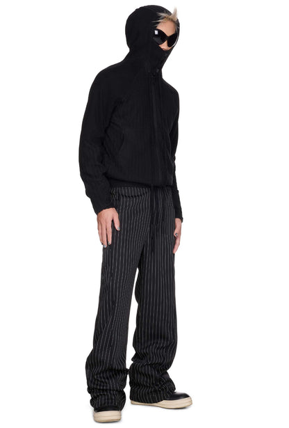The Beuter Black Paneled Riversible Hoodie