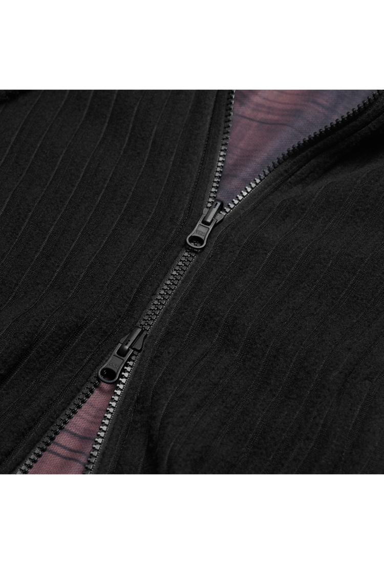 The Beuter Black Paneled Riversible Hoodie