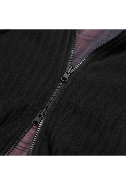 The Beuter Black Paneled Riversible Hoodie