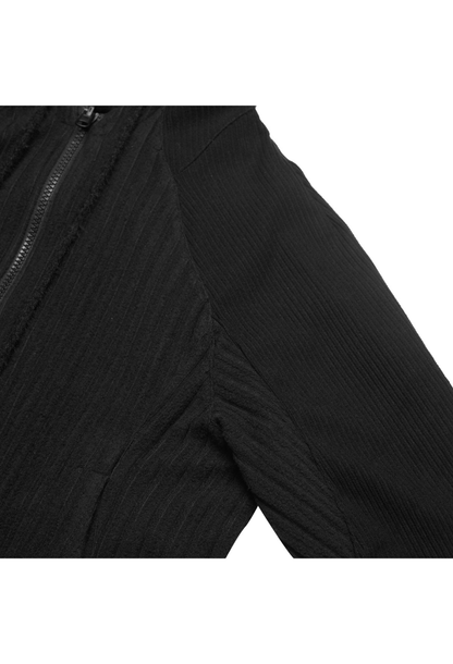 The Beuter Black Paneled Riversible Hoodie