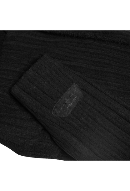 The Beuter Black Paneled Riversible Hoodie