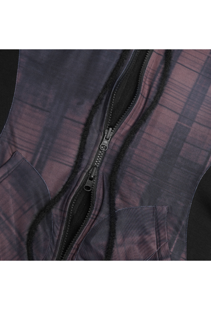 The Beuter Black Paneled Riversible Hoodie