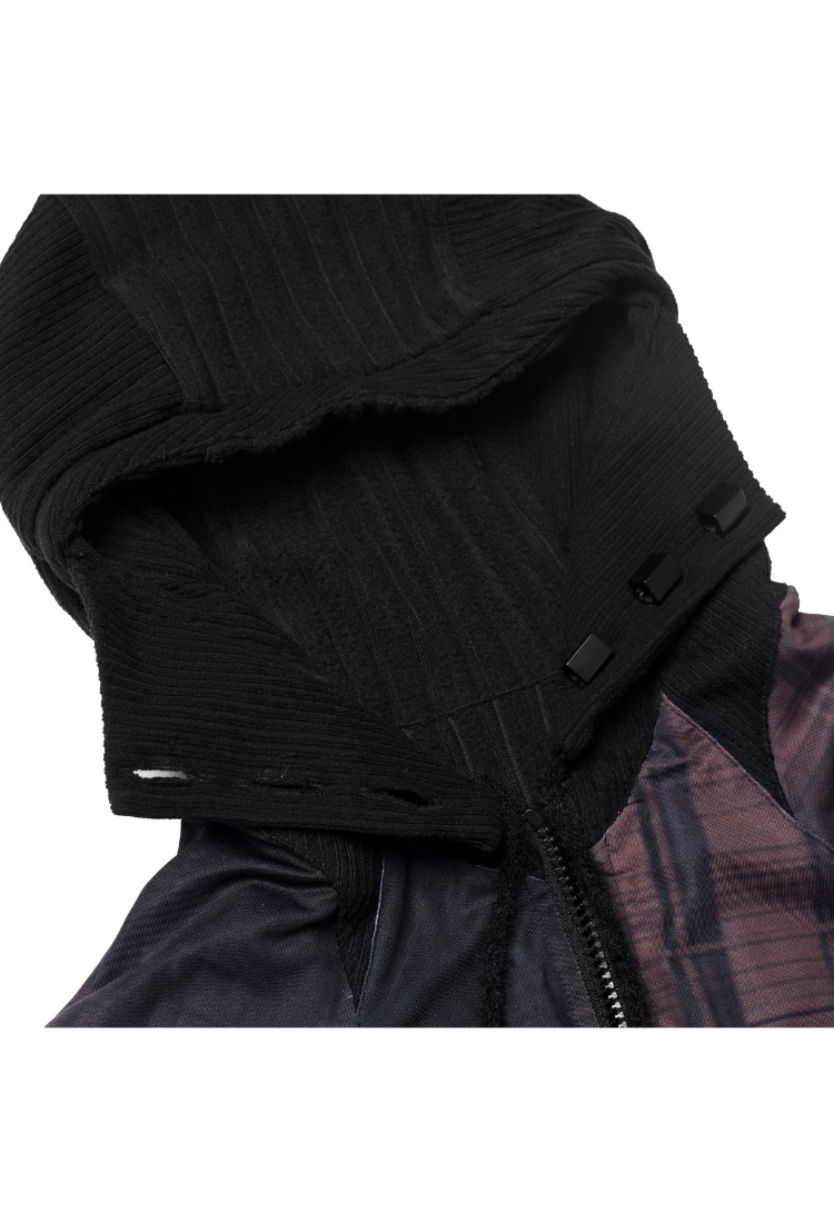 The Beuter Black Paneled Riversible Hoodie