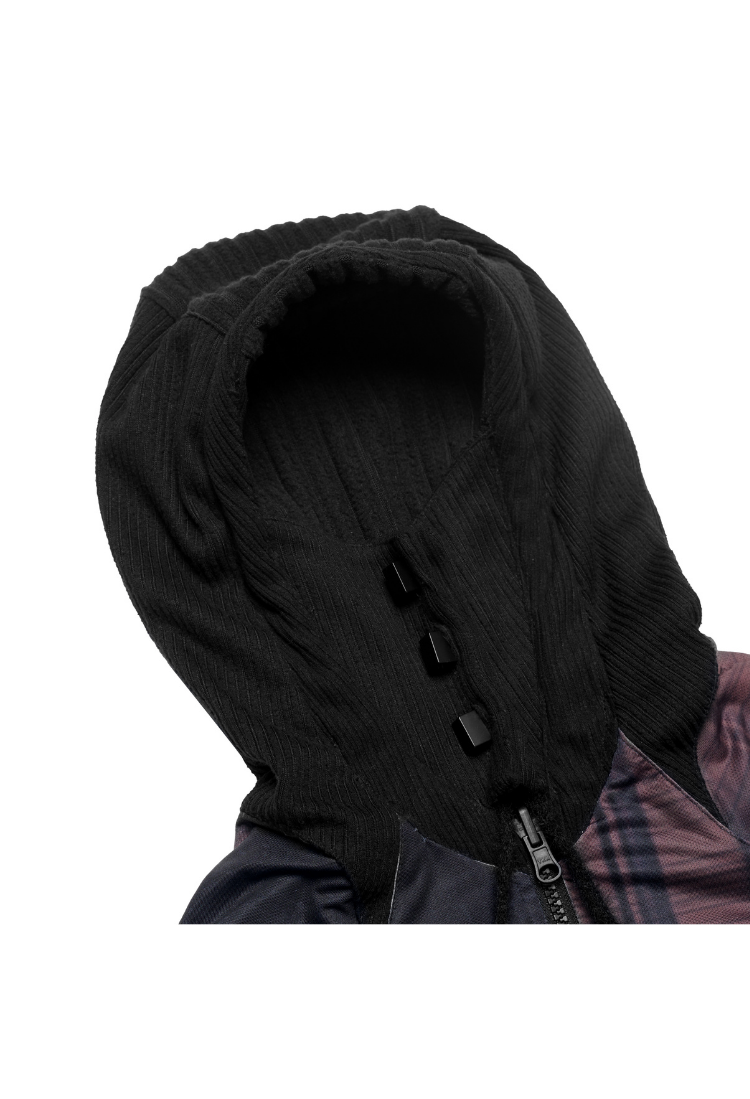 The Beuter Black Paneled Riversible Hoodie