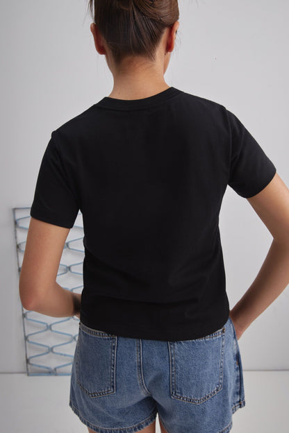 Libe Black Regular Fit T-Shirt (Pre-order)