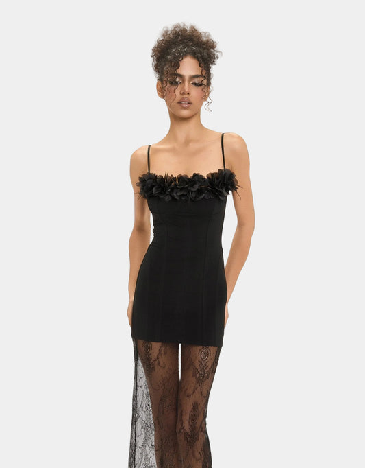 Eminist Black Rose Bustiet Dress