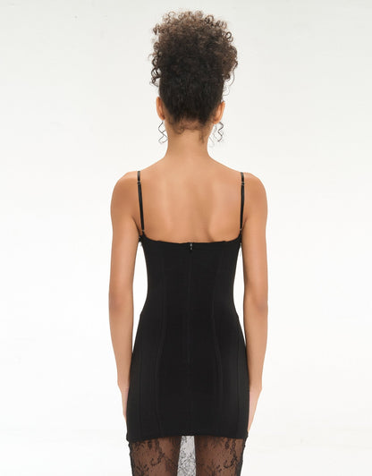 Eminist Black Rose Bustiet Dress