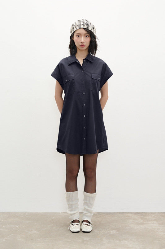 Libe Black Shirt Dress (Pre-order)