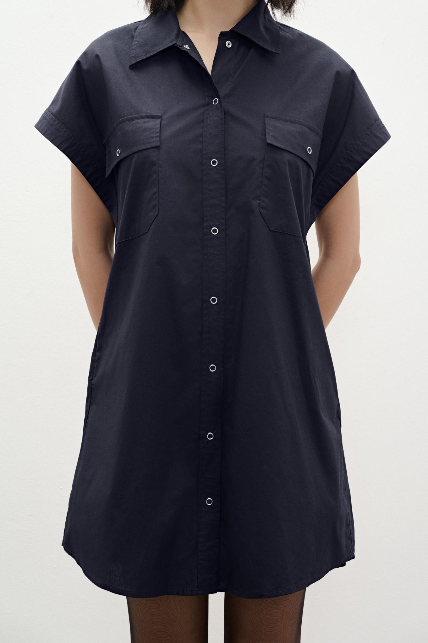 Libe Black Shirt Dress (Pre-order)