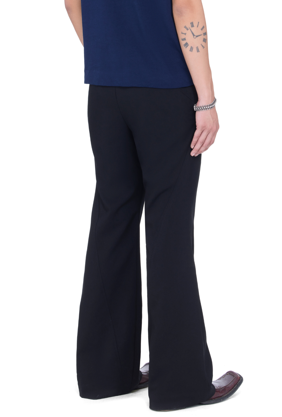 The Beuter Black Technical Flared Trousers