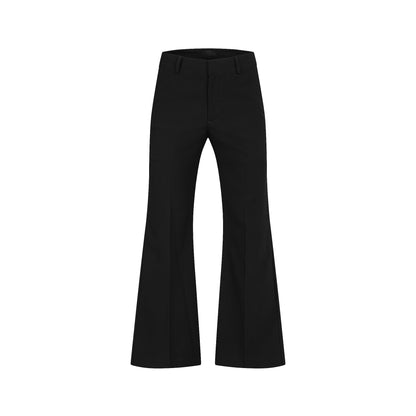 The Beuter Black Technical Flared Trousers