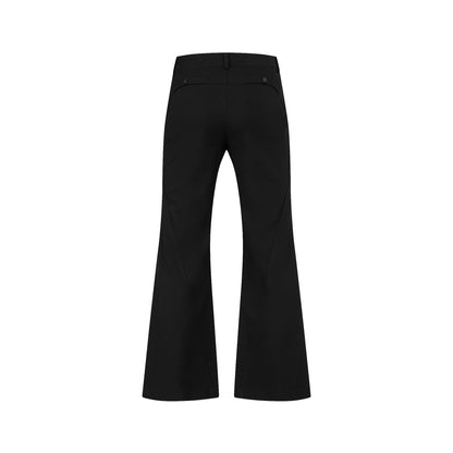 The Beuter Black Technical Flared Trousers