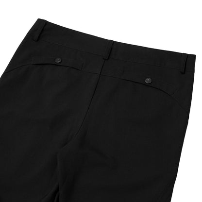 The Beuter Black Technical Flared Trousers