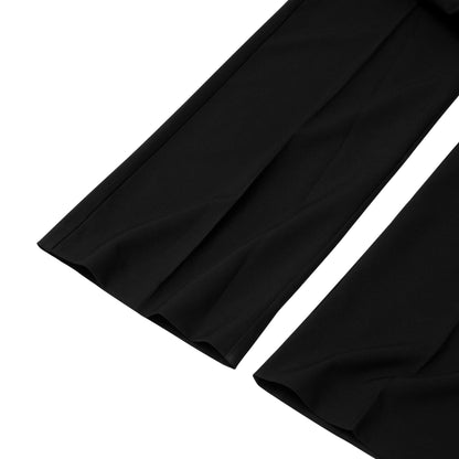 The Beuter Black Technical Flared Trousers