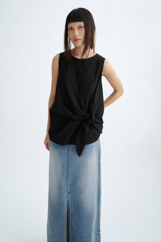 Libe Black Tie Bow Top (Pre-order)