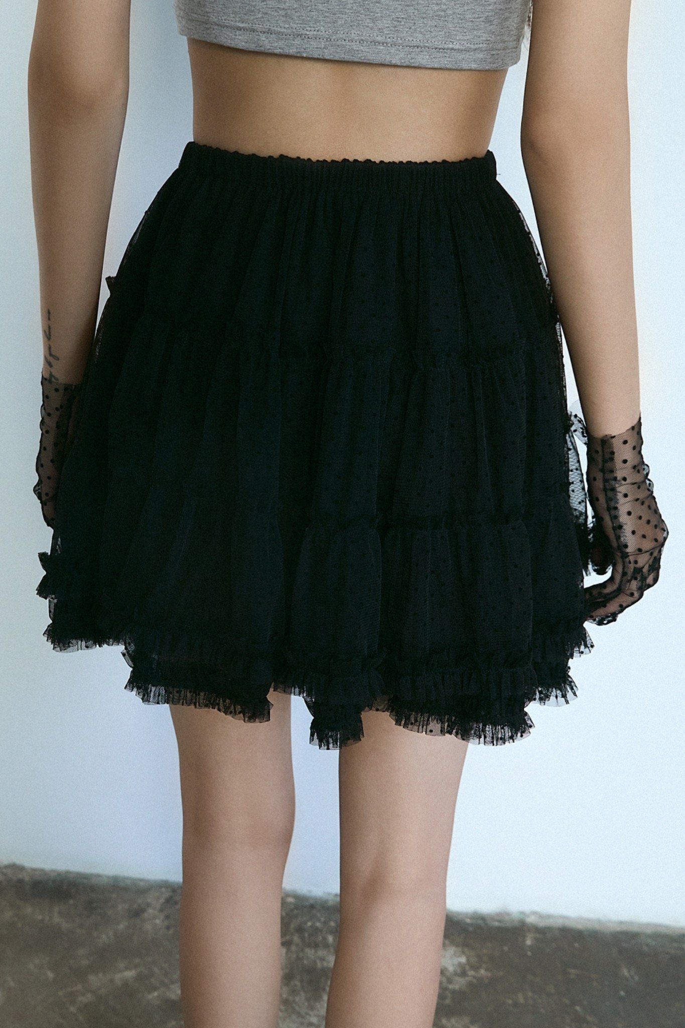 Libe Black Tutu Mini Skirt (Pre-order)