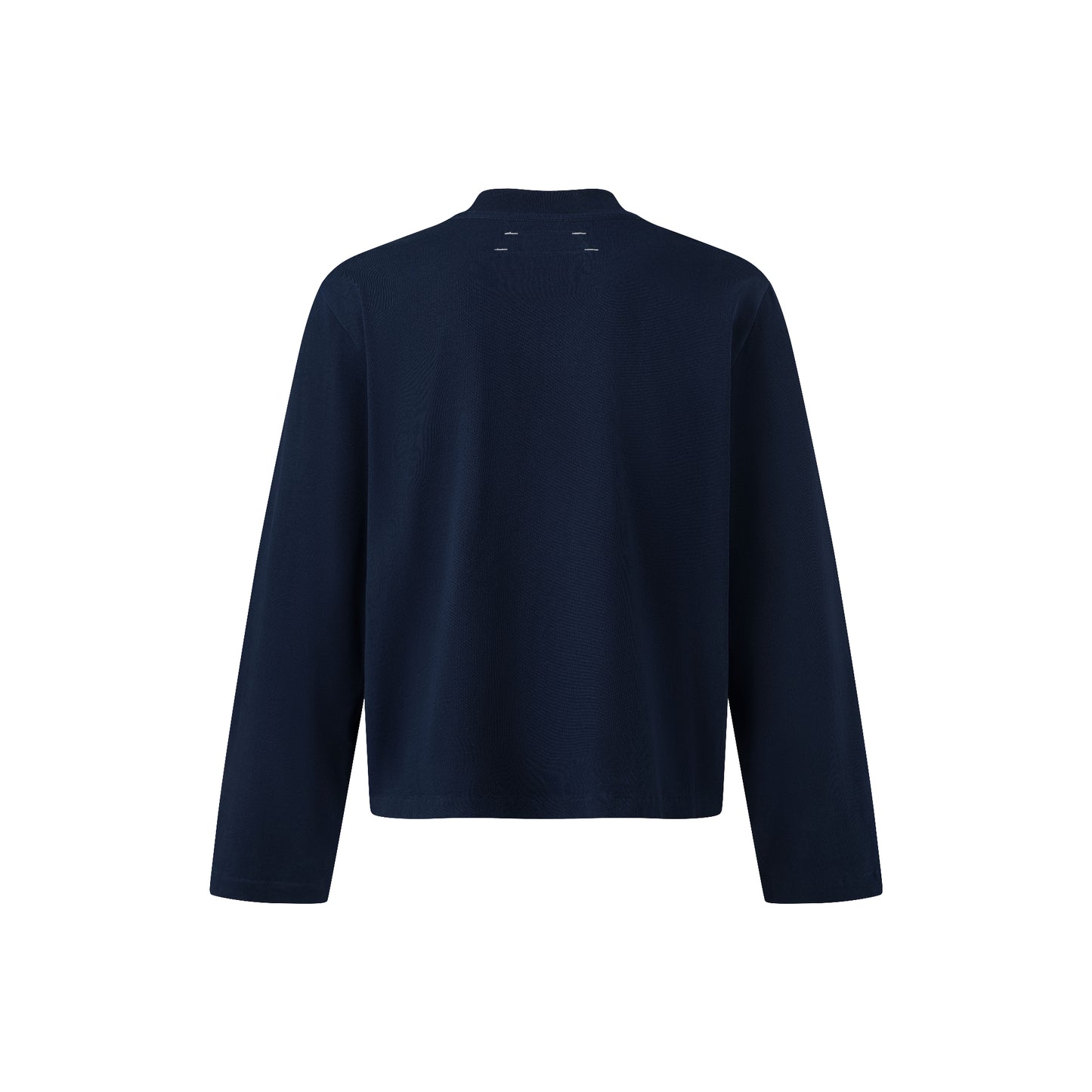 The Beuter Blank Navy Boxy V-Neck Long Sleeve T-Shirt