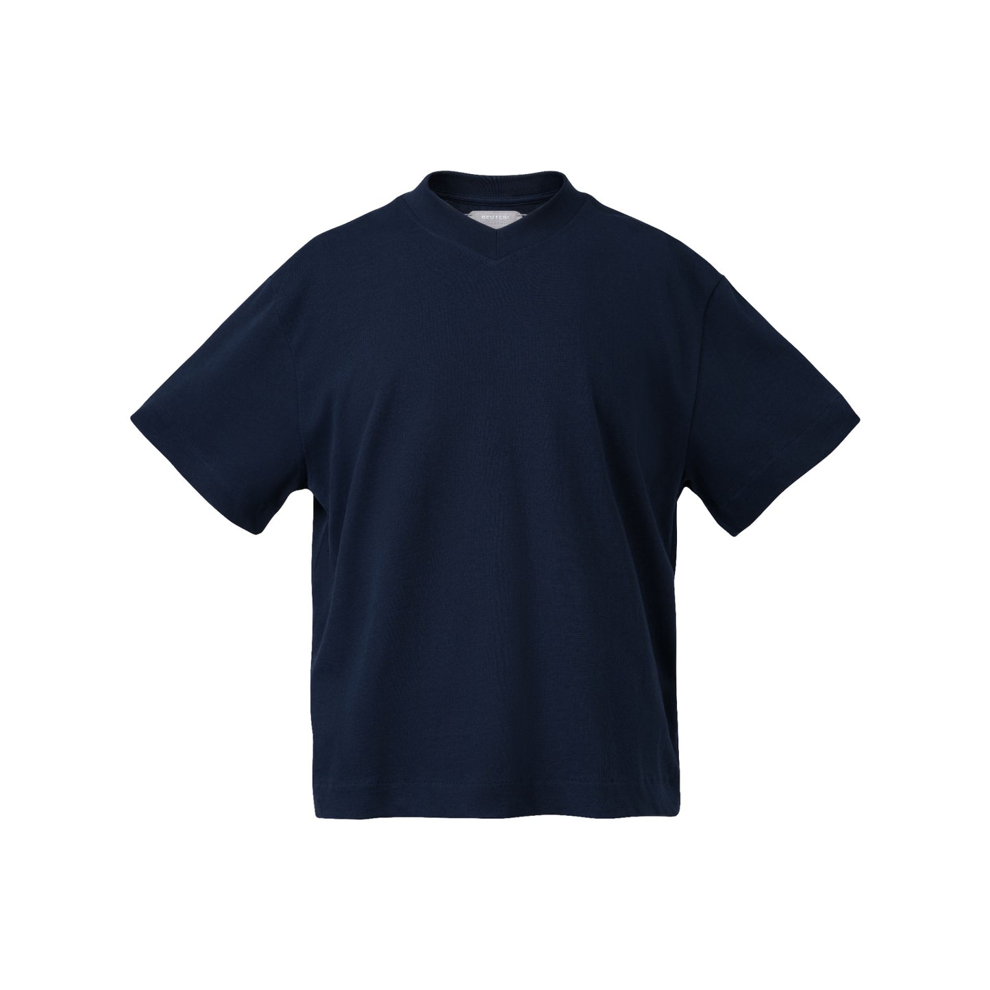 The Beuter Blank Navy Boxy V-Neck T-Shirt