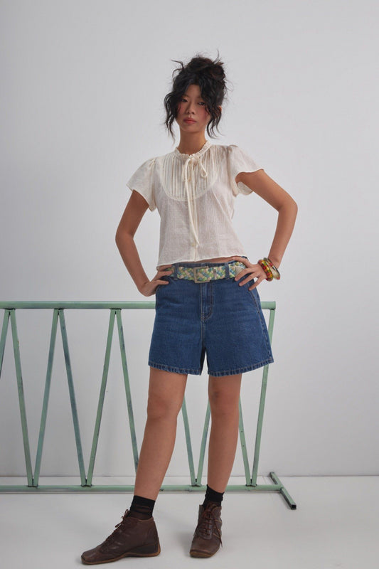 Libe Blue Bermuda Denim Shorts (Pre-order)
