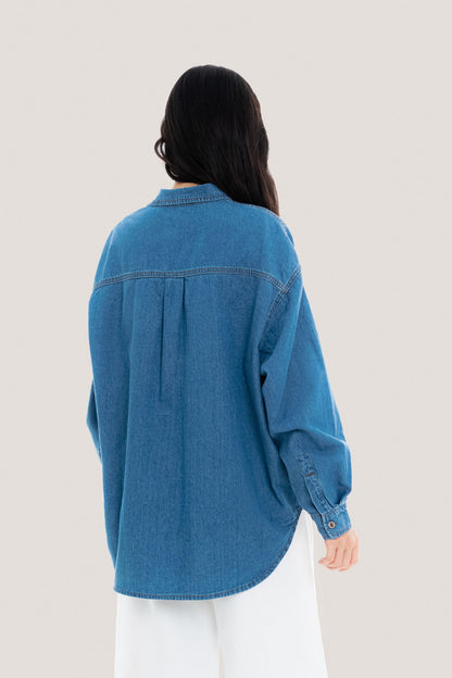 Libe Blue Denim Overshirt Jacket (Pre-order)