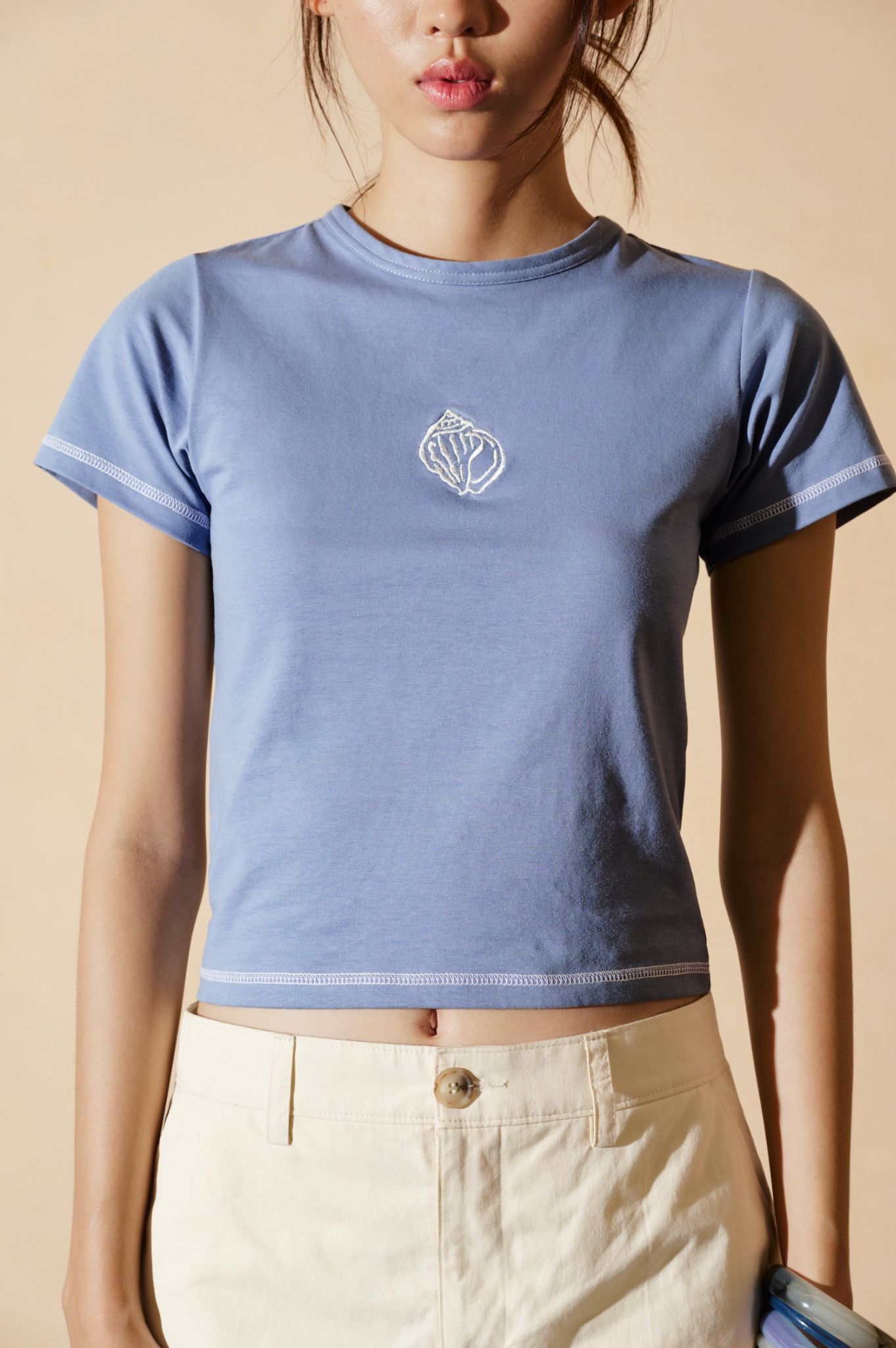 Libe Blue Embroidered Babytee (Pre-order)