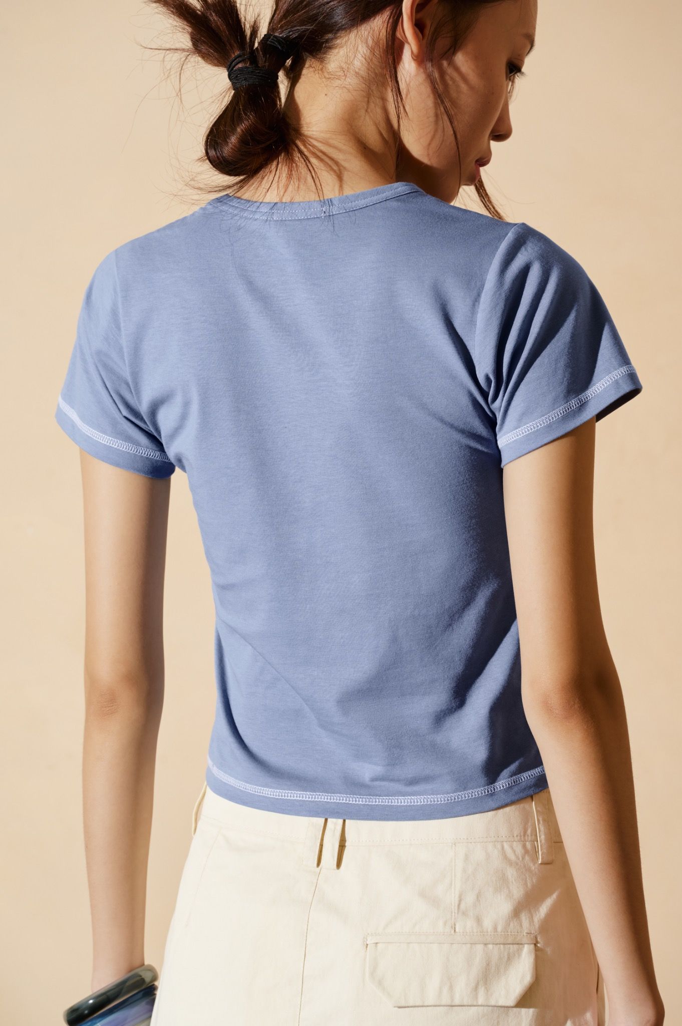 Libe Blue Embroidered Babytee (Pre-order)