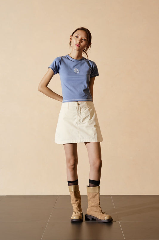 Libe Blue Embroidered Babytee (Pre-order)