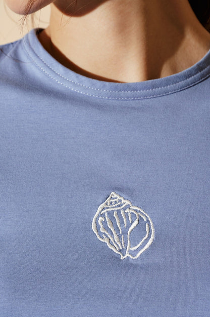 Libe Blue Embroidered Babytee (Pre-order)
