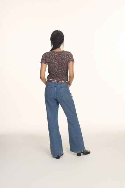 Libe Blue Flared Jeans (Pre-order)