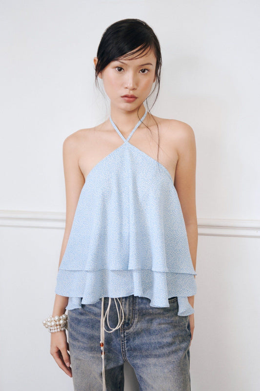 Libe Blue Floral Top (Pre-order)