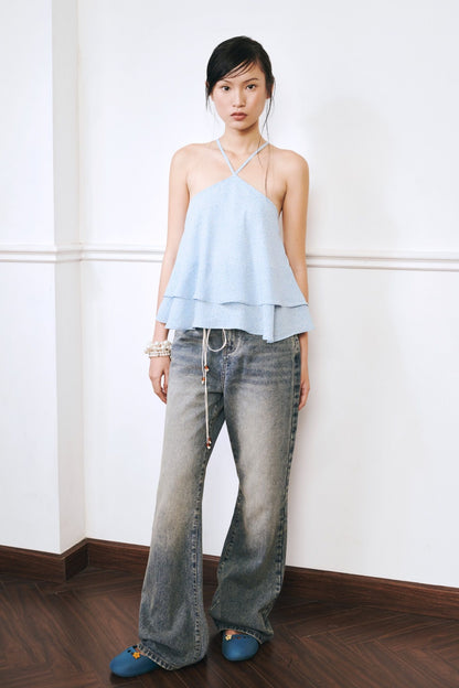 Libe Blue Floral Top (Pre-order)