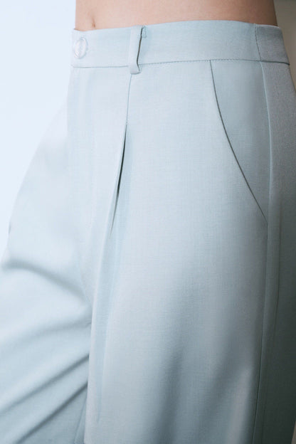 Libe Blue Straight Leg Trousers (Pre-order)