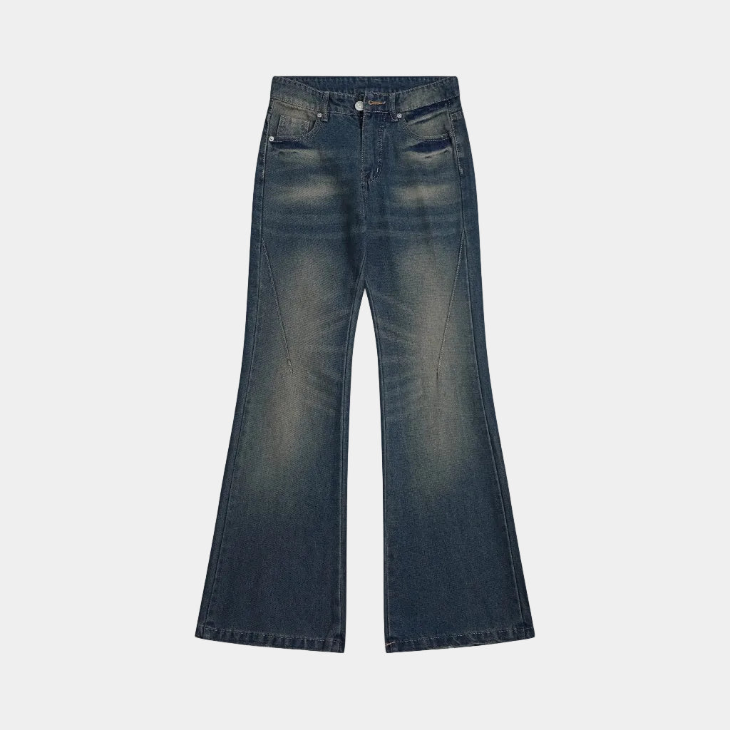 WHOSE Blue Wash Flared Jeans Wash Ver 1