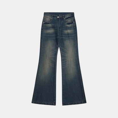 WHOSE Blue Wash Flared Jeans Wash Ver 1