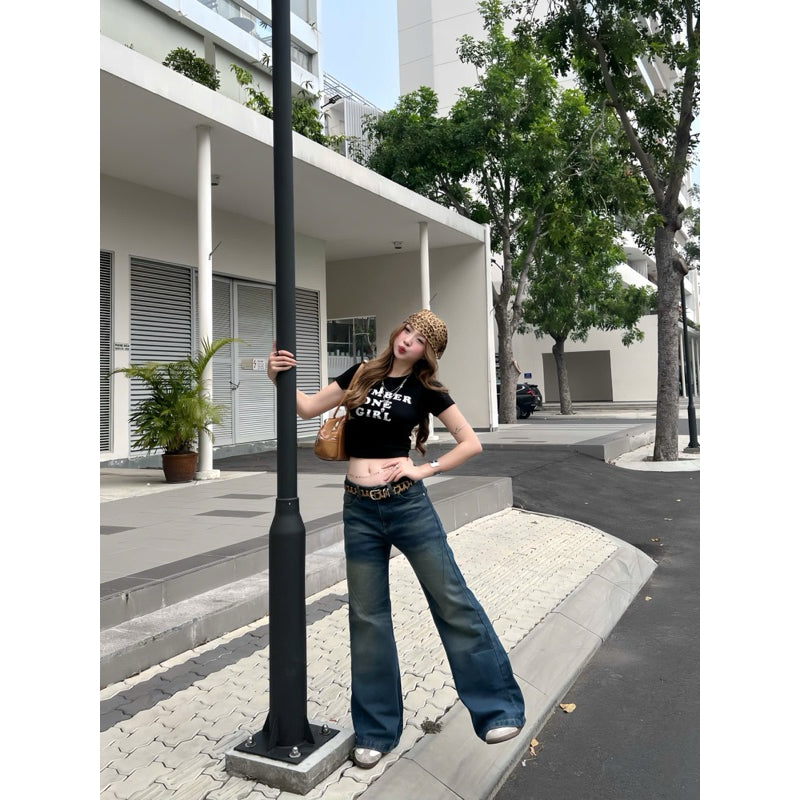 WHOSE Blue Wash Flared Jeans Wash Ver 1