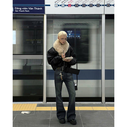 WHOSE Blue Wash Flared Jeans Wash Ver 1