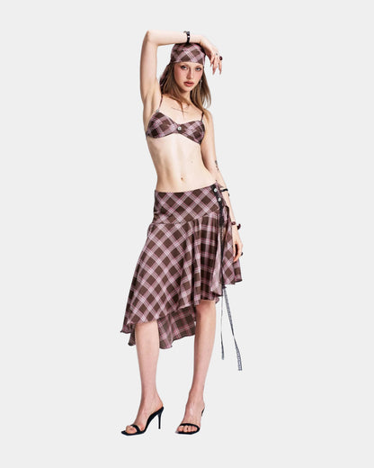 Viery Blush Berry Skirt - Brown Caro