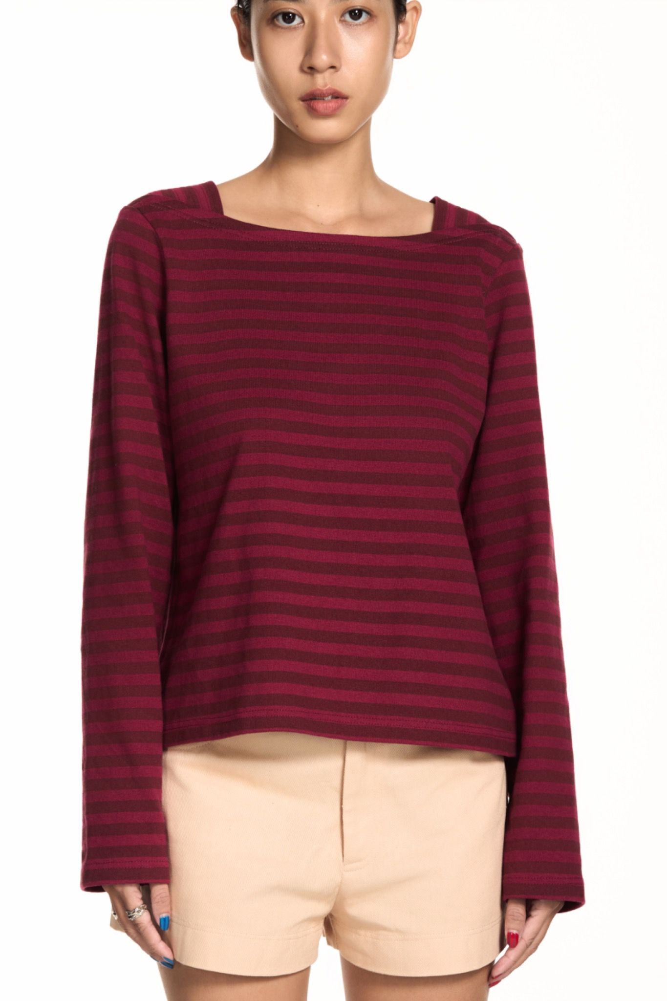 Libe Boat Neck Long Sleeve T-Shirt (Pre-order)