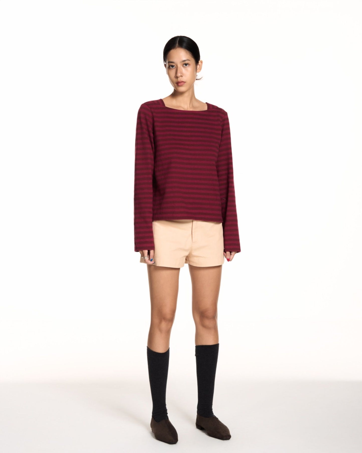Libe Boat Neck Long Sleeve T-Shirt (Pre-order)