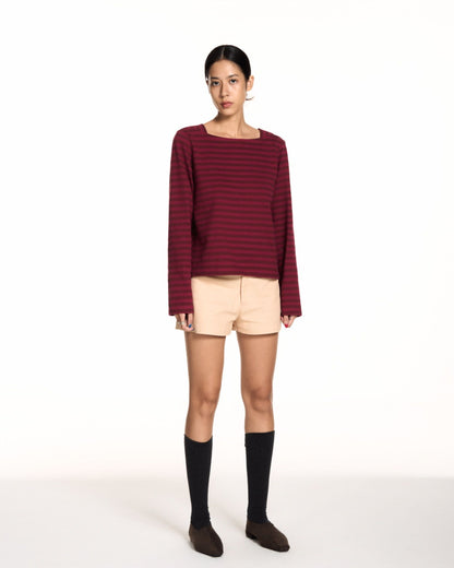 Libe Boat Neck Long Sleeve T-Shirt (Pre-order)