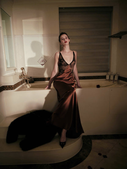 Kisserine Vespera Dress - Brown
