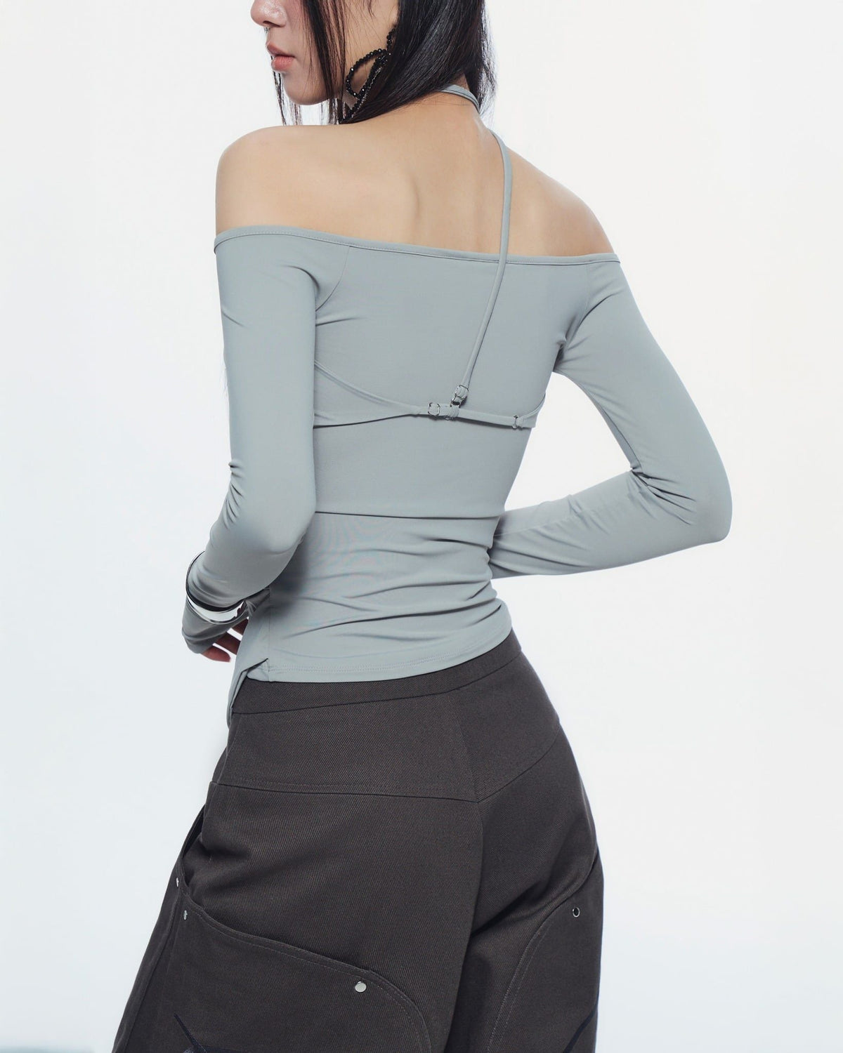 Bunny Hill Melvin Long Sleeve Top - Blue Grey - Delivery in 48h