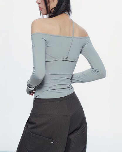 Bunny Hill Melvin Long Sleeve Top - Blue Grey - Delivery in 48h