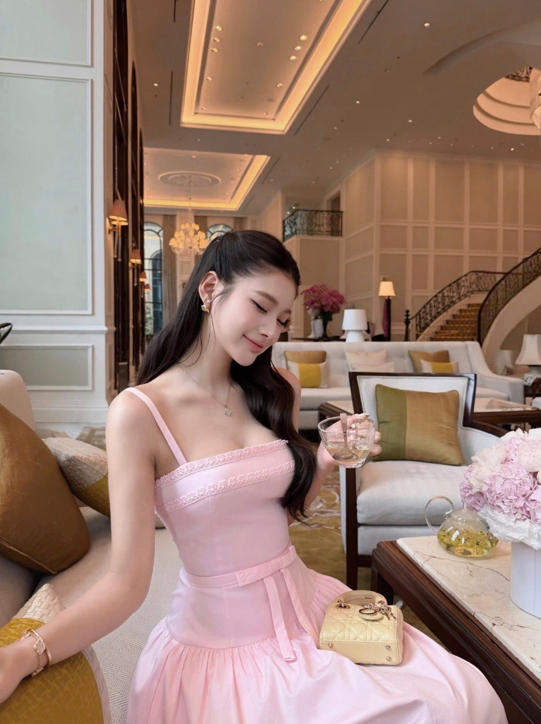 Chouchou Roselle Bow Midi Dress