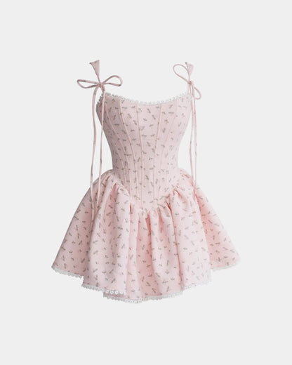Ceci Calina Dress - Rose Fleur