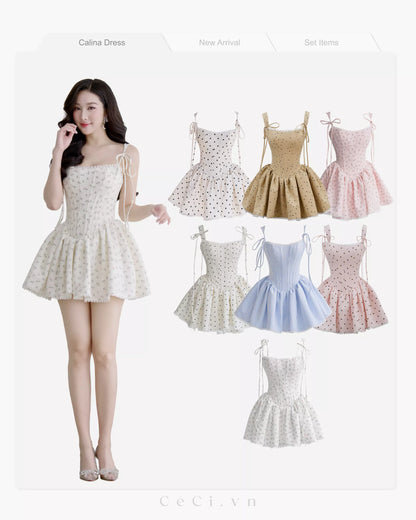 Ceci Calina Dress - Rose Fleur