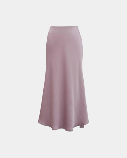 Ceci Silk Skirt - Dusty Petal