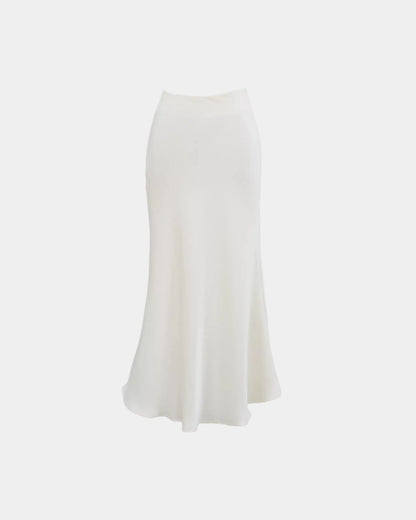 Ceci Silk Skirt - Pearl Veil