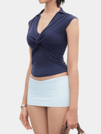 Odode Knit Skirt With Metal Clasp